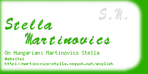 stella martinovics business card